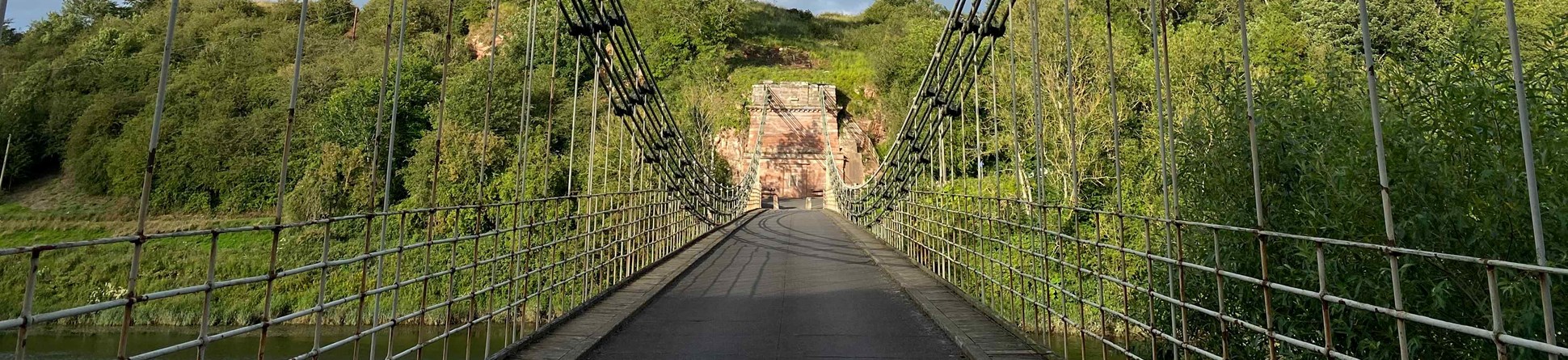 Union Chain Bridge. View from Scottish side towards England.