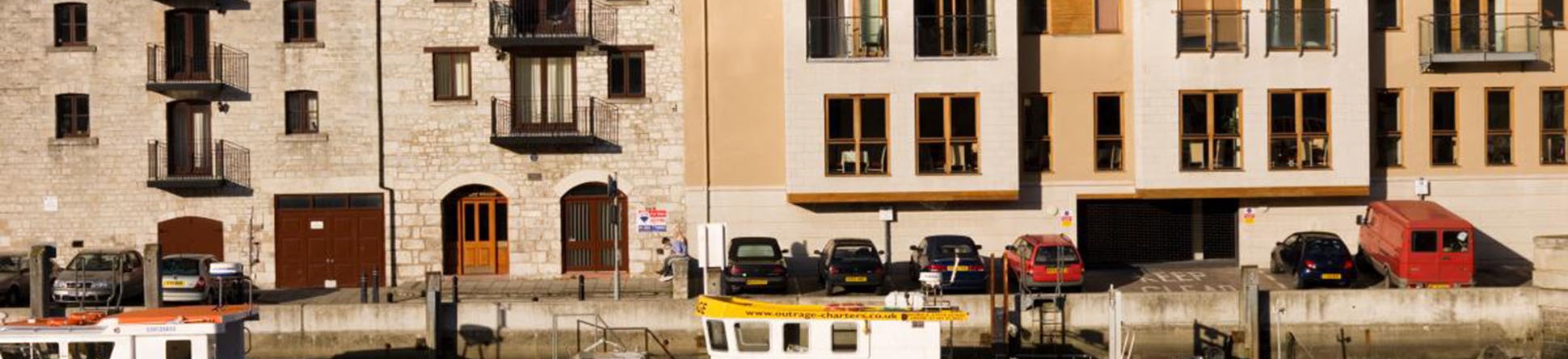 Harbourside buildings in Weymouth