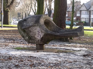 John Bridgeman's 'Play Sculpture' in Curtis Gardens. Bridgeman was Head of Sculpture at Birmingham College of Art, from 1956 until retirement in 1981.