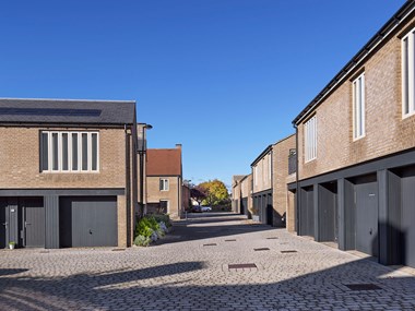 A view of housing at a redeveloped barracks site.