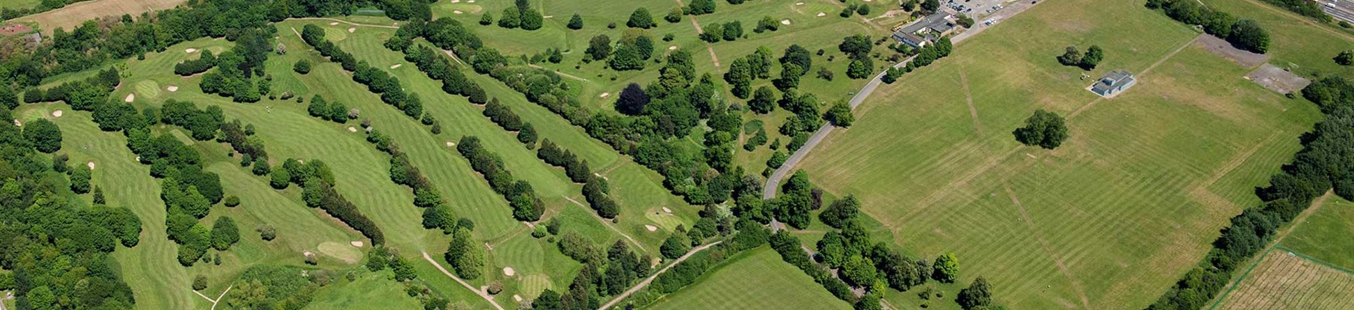 A recent oblique aerial photograph of Belhus Park.