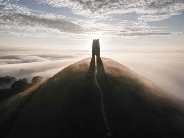 Glastonbury Tor at sunrise